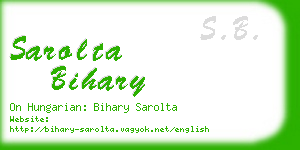 sarolta bihary business card